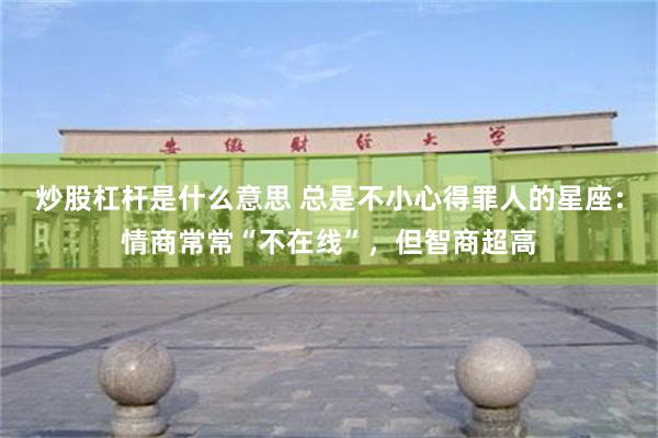 炒股杠杆是什么意思 总是不小心得罪人的星座：情商常常“不在线”，但智商超高