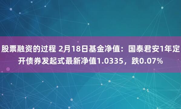 股票融资的过程 2月18日基金净值：国泰君安1年定开债券发起式最新净值1.0335，跌0.07%